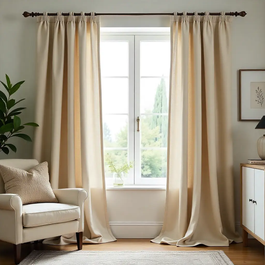 Custom made curtains for interior decoration
