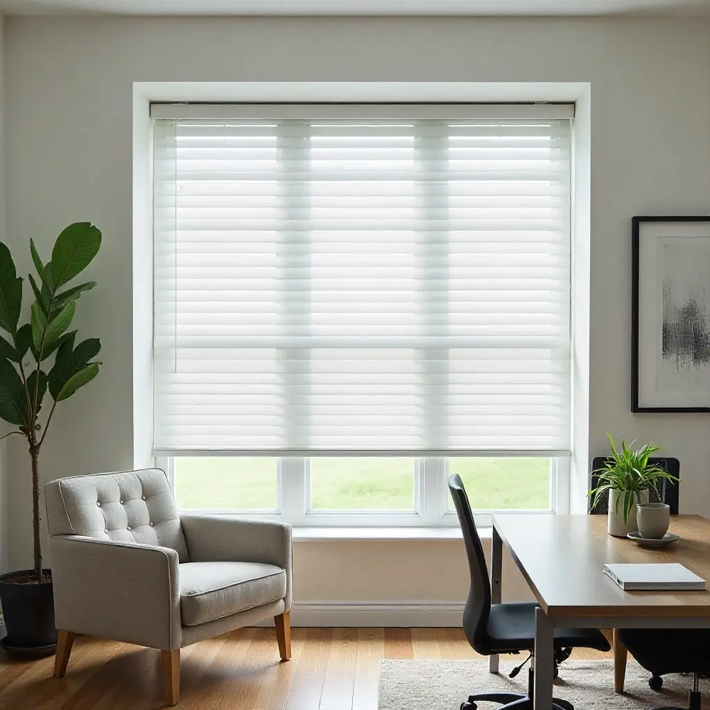 Modern window blinds for office space